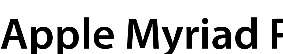 Myriad Pro Semibold Font Download Free